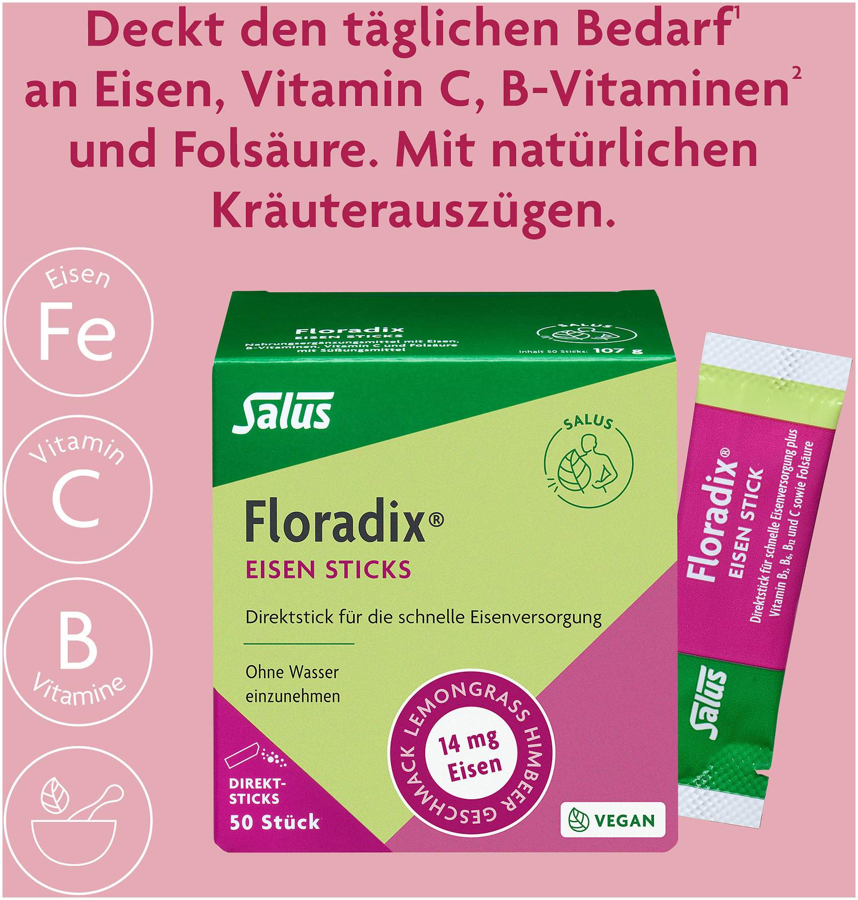 Floradix Eisen Sticks 50 Stück