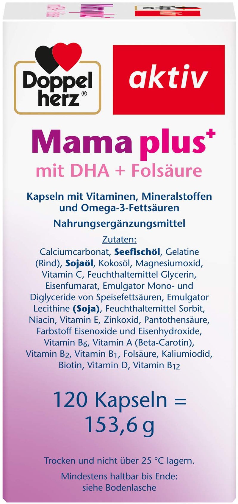 Doppelherz Aktiv Mama Plus Mit Dha + Folsäure 120 Kapseln