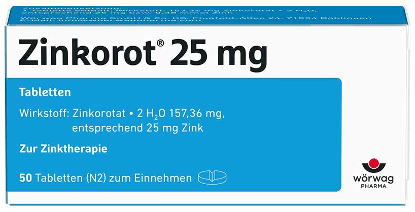 Zinkorot 25 mg 50 Tabletten