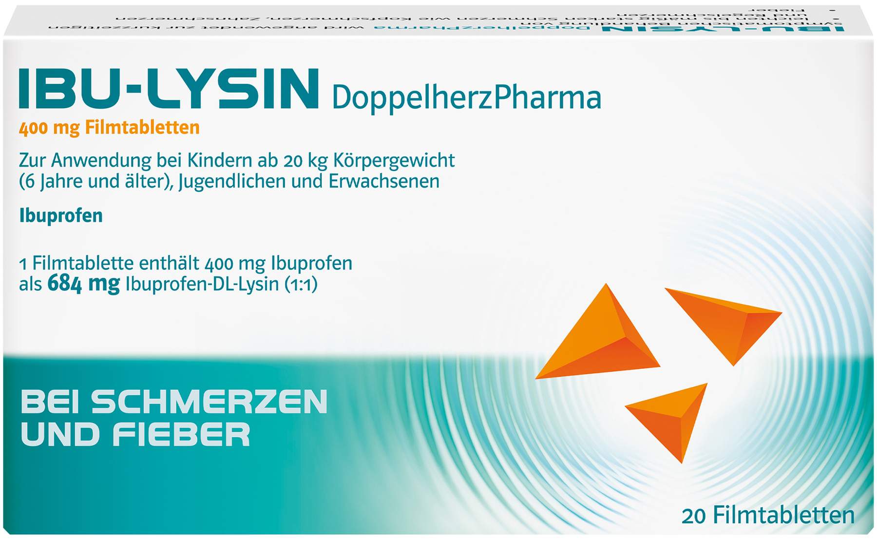 Ibu Lysin Doppelherz Pharma 400 mg 20 Filmtabletten