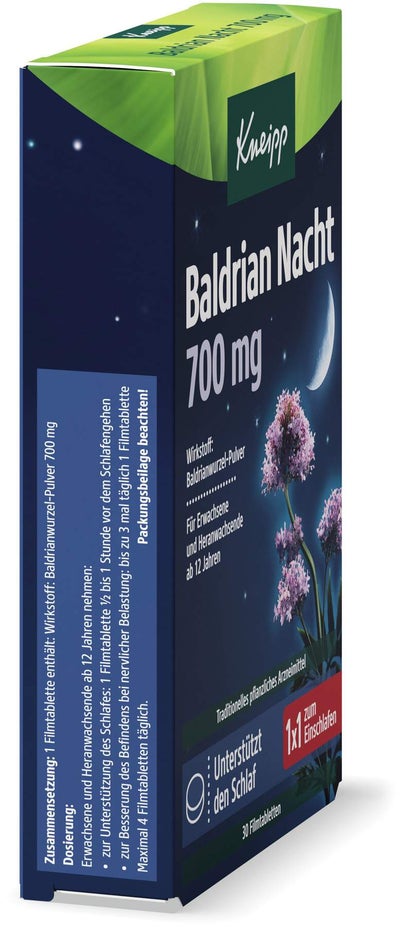 Kneipp Baldrian Nacht 700 mg 30 Filmtabletten