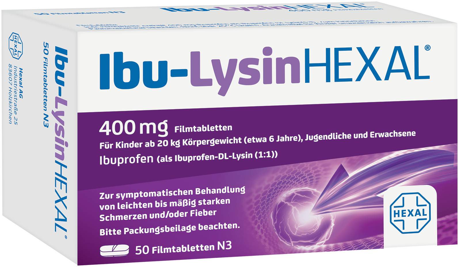 Ibu-Lysin Hexal 400 mg 50 Filmtabletten