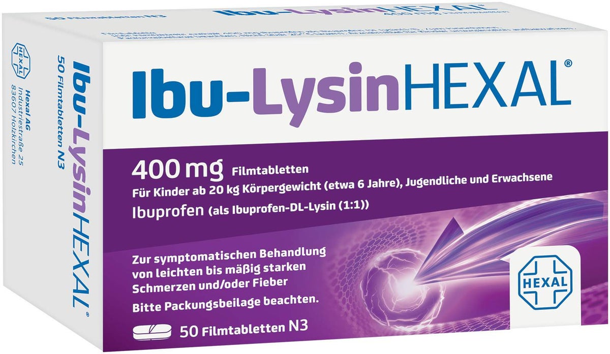 Ibu-Lysin Hexal 400 mg 50 Filmtabletten