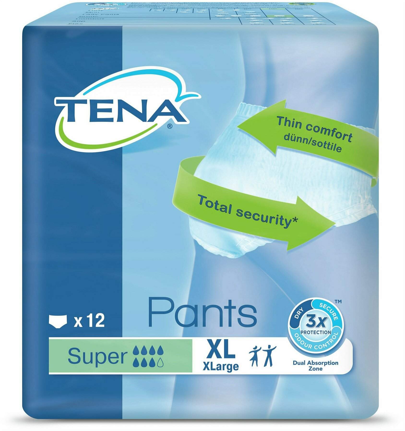Tena Pants Super Xl Confiofit Einweghose 4 X 12 Stück