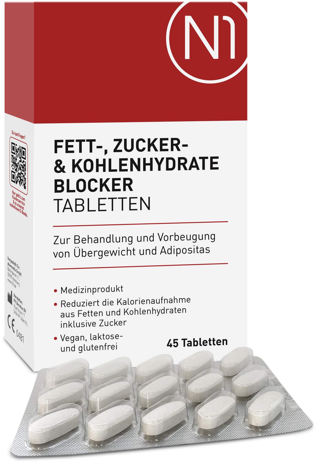 N1 Fett- Zucker- & Kohlenhydrate Blocker 45 Tabletten