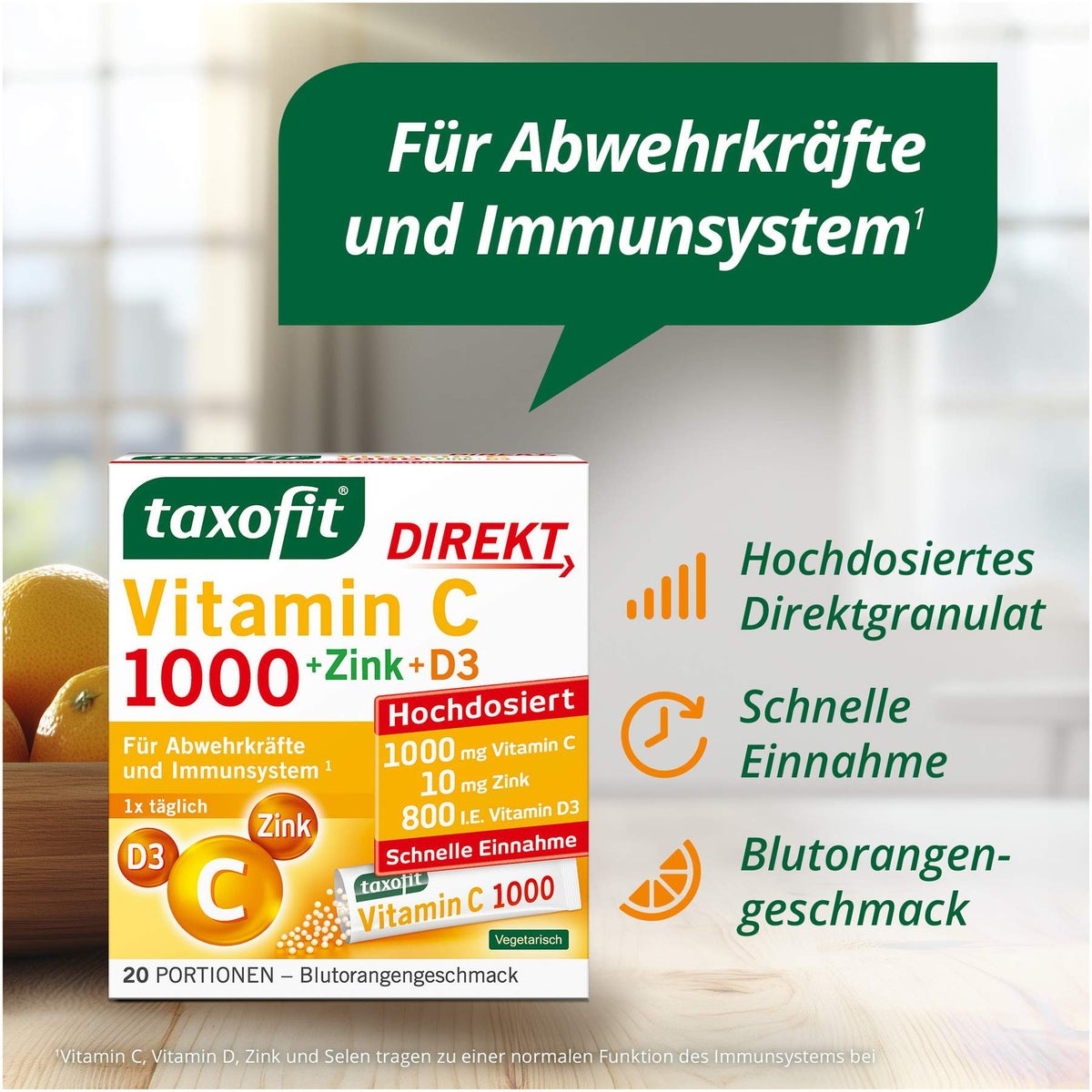 Taxofit Vitamin C 1000 direkt Granulat 20 Beutel