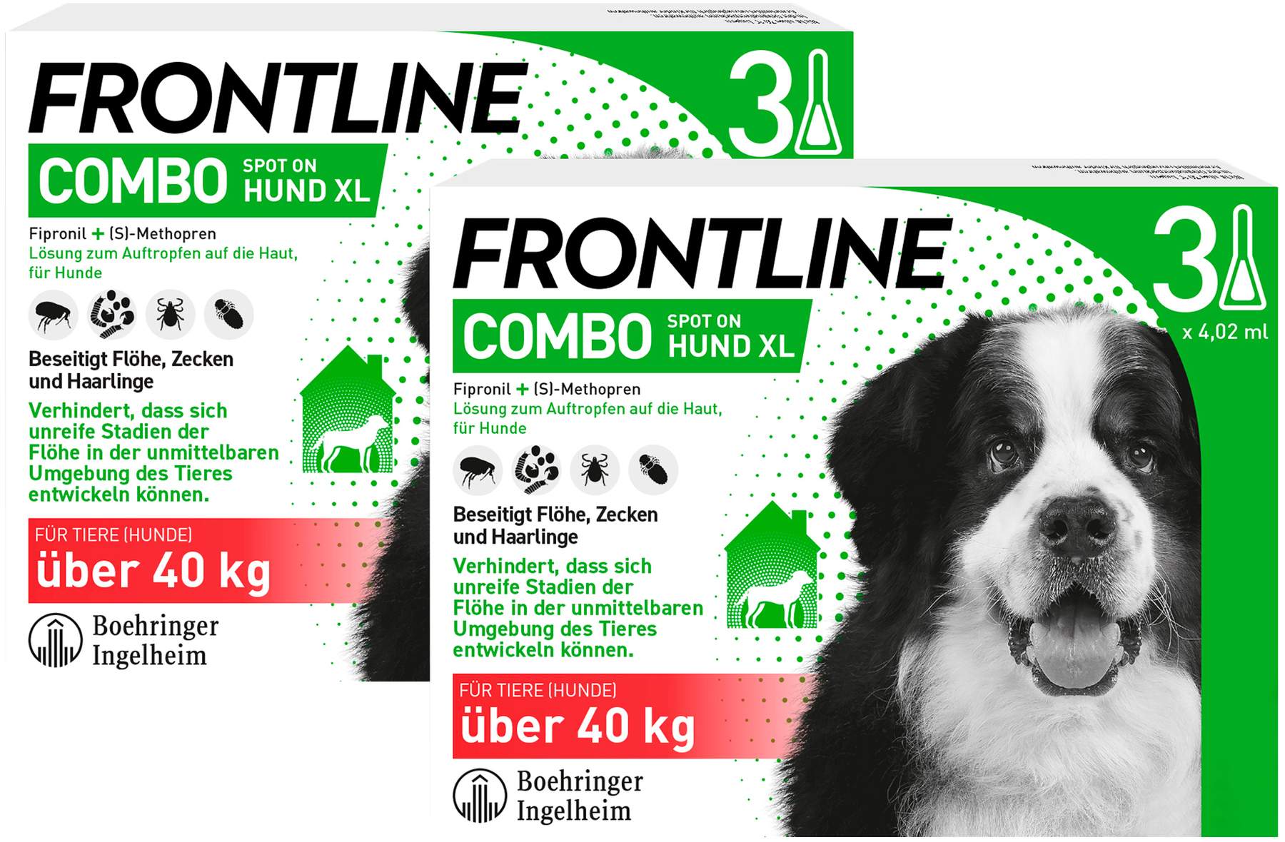 Frontline Combo Spot on Hund XL 40-60 kg 2 x 3 Pipetten