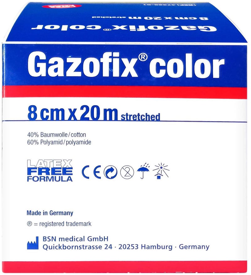 Gazofix Color Fixierbinde Blau 20 M X 8 cm