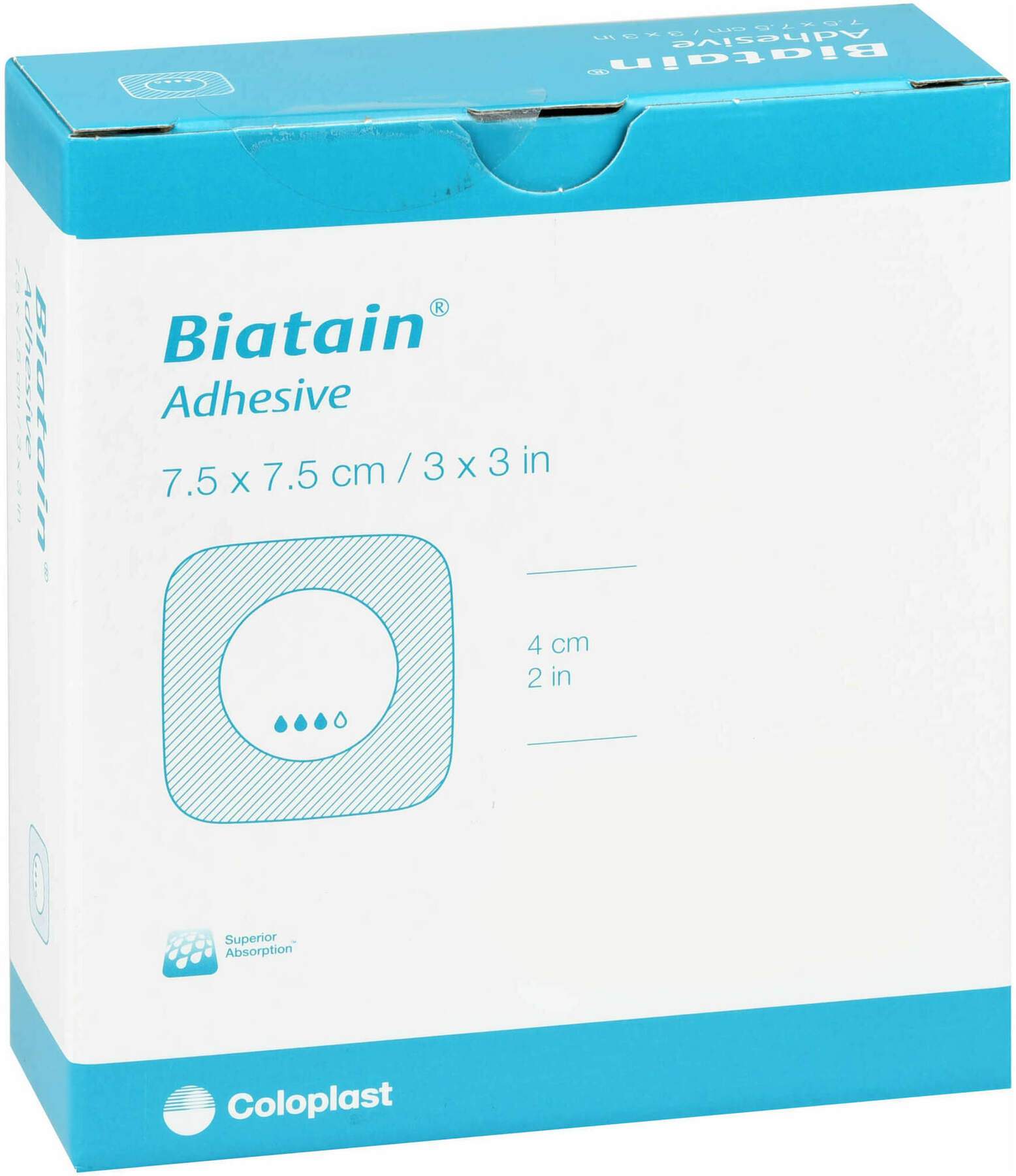Biatain Schaumverband 7,5 X 7,5 cm Selbst Haftend 10 Stück
