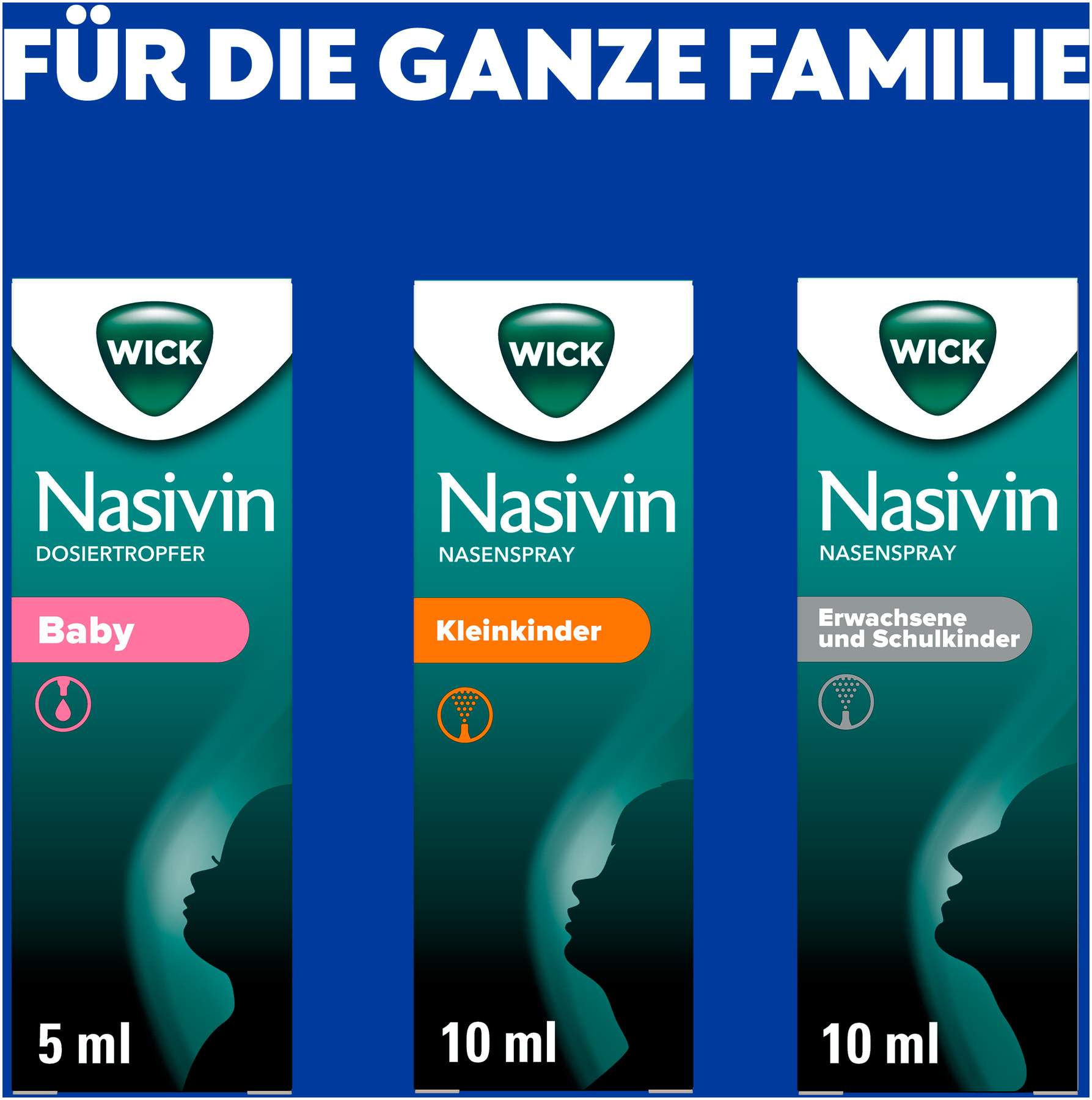 Wick Nasivin Nasenspray ohne Konservierungsstoffe Erwachsene und Schulkinder 10 ml