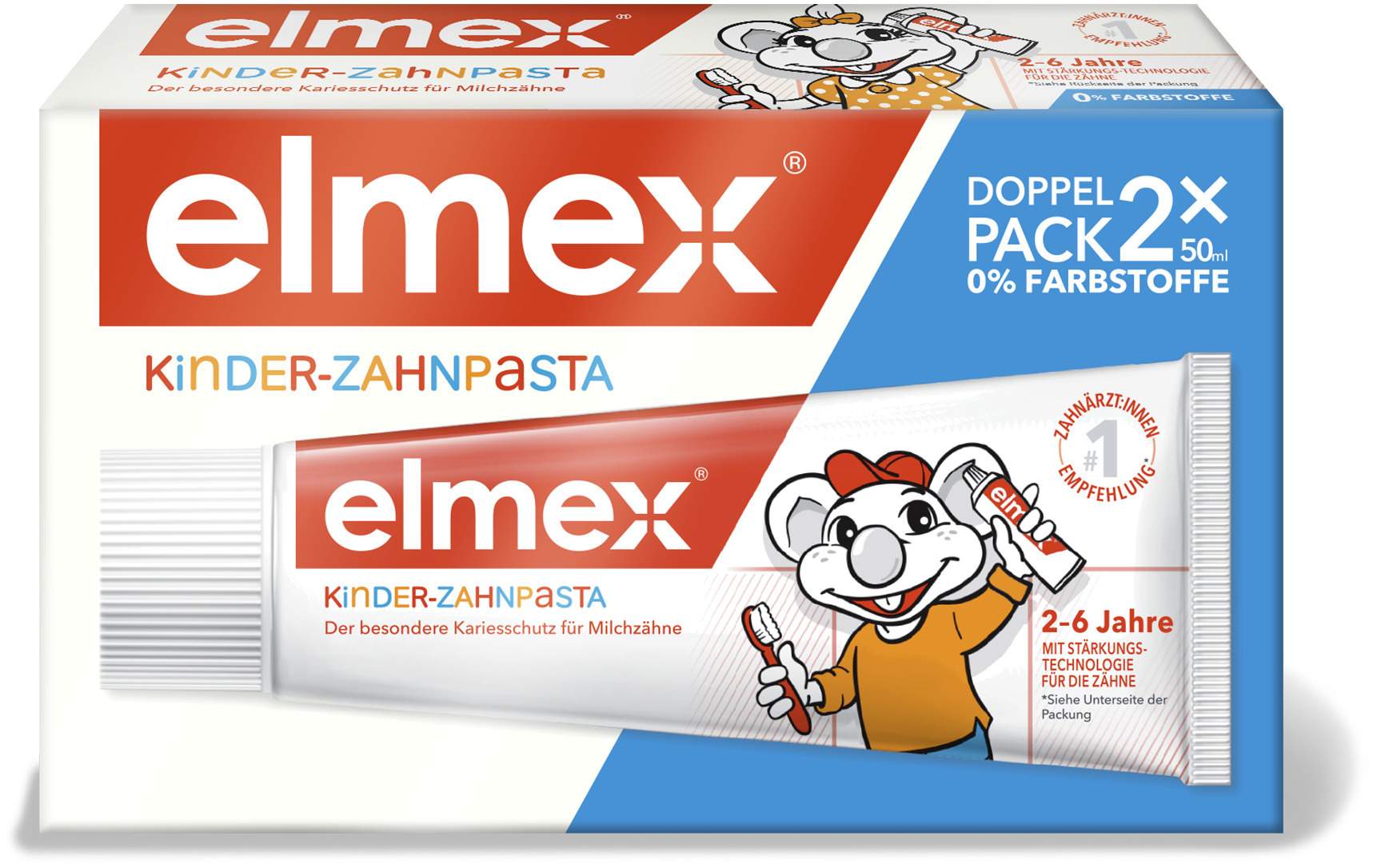 ELMEX Kinderzahnpasta 2-6 Jahre 2 x 50 ml Zahnpasta