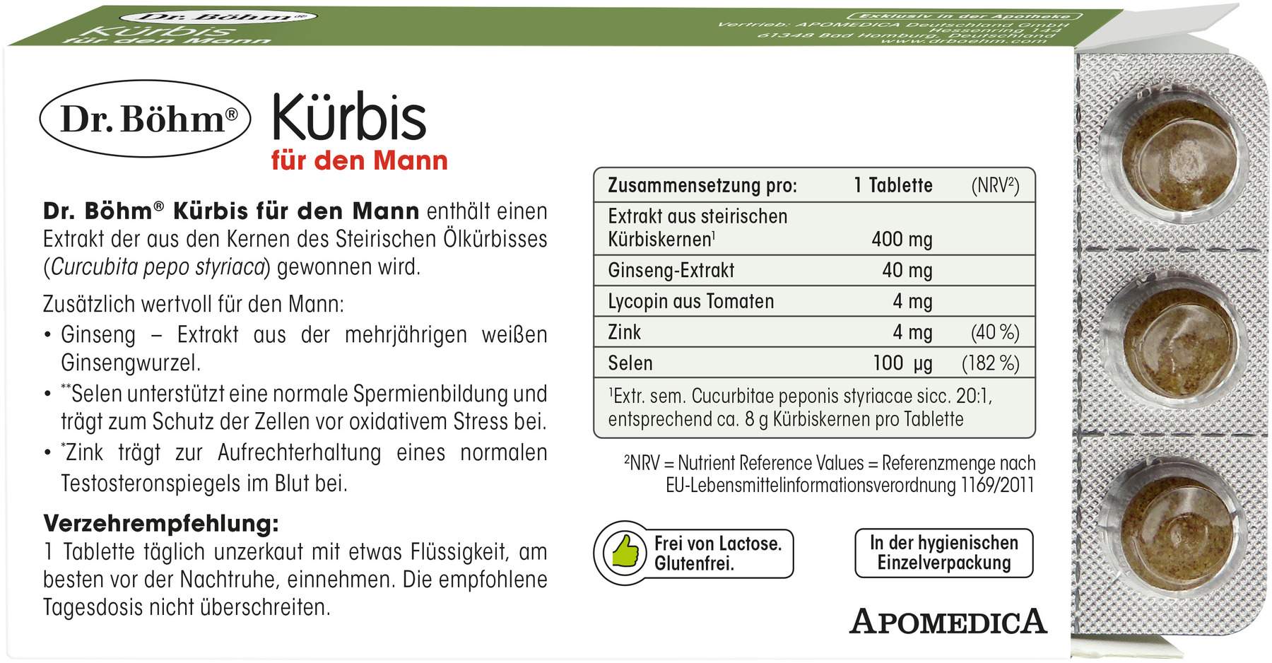 Dr. Böhm Kürbis Für den Mann 30 Tabletten