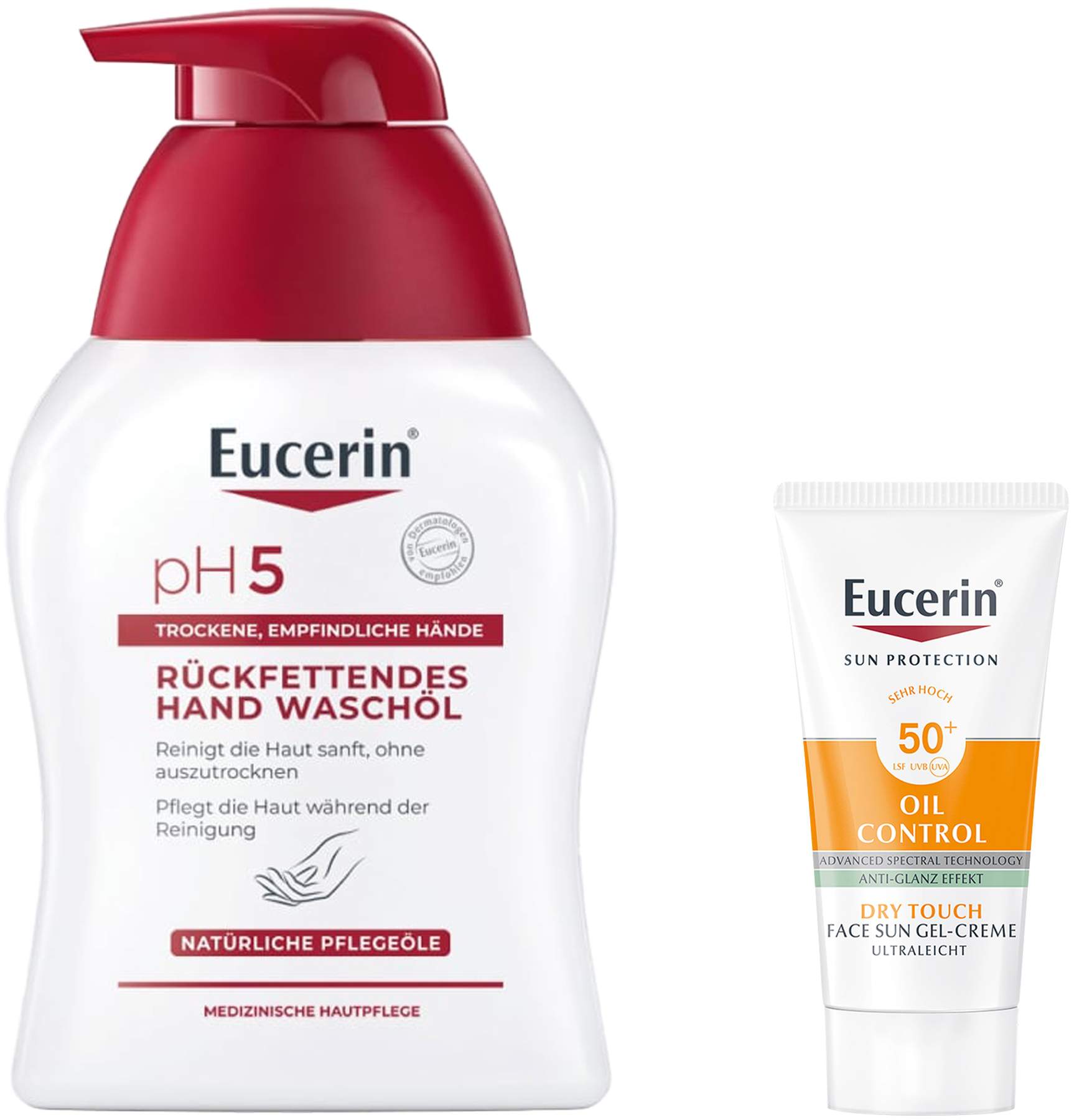 Eucerin pH5 Hand Wasch Öl 250ml + gratis Eucerin Sun Gel-Creme Control 20 ml