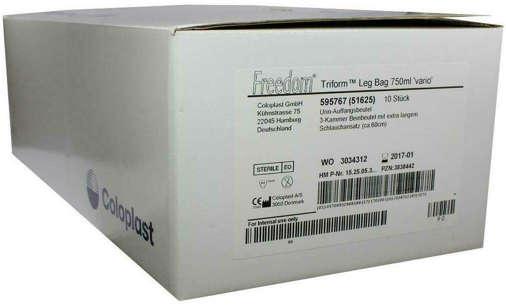 Freedom Triform 750ml Beinbeutel Variabel Kürzbar Steril