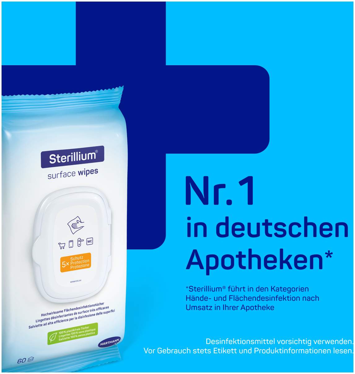 Sterillium Surface Wipes 60 Tücherendesinfektio