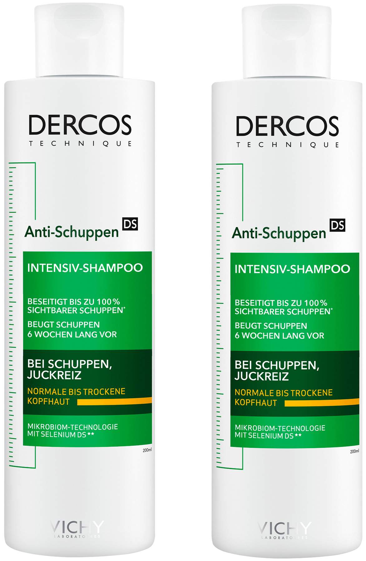 Vichy Dercos Anti-Schuppen Shampoo für trockene Kopfhaut 2 x 200 ml