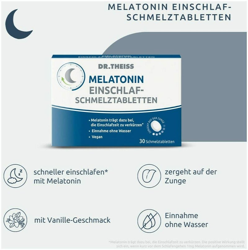 Dr. Theiss Melatonin Einschlaf - Schmelztabletten 30 Stück
