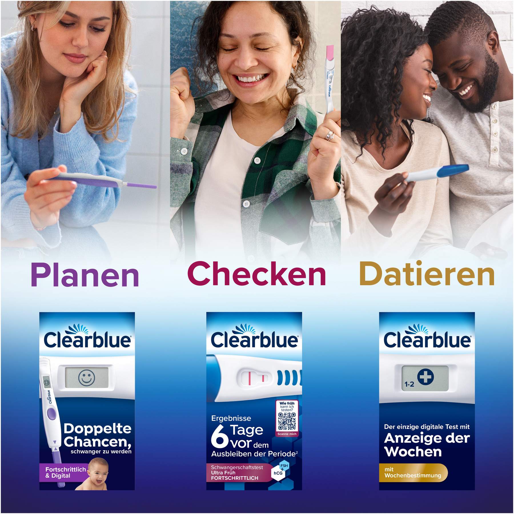 Clearblue Schwangerschaftstest 6 Tage vorher 2 Hormone 2 Stück