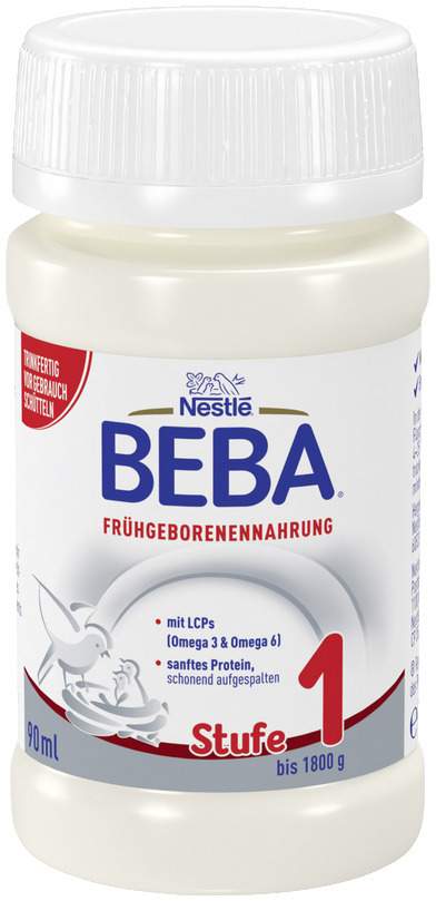 Nestle Beba Frühgeborenen Nahrung Stufe 1 Flüssig 32 X 90 ml