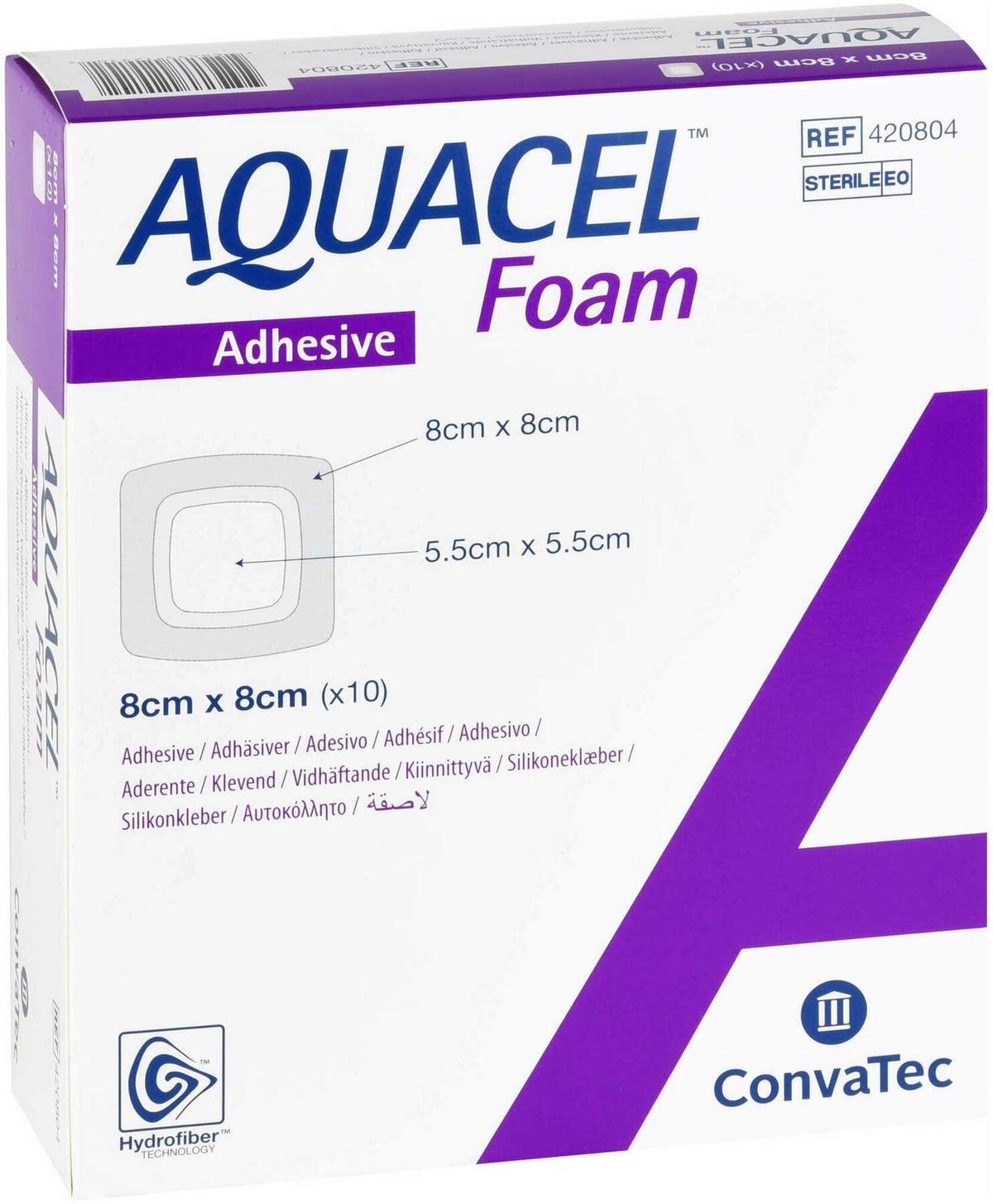 Aquacel Foam Adhäsiv 8x8 cm Verband