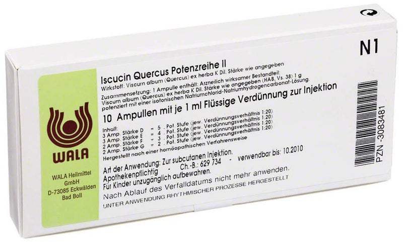 Wala Iscucin Quercus Potenzreihe II 10 X 1 ml Ampullen