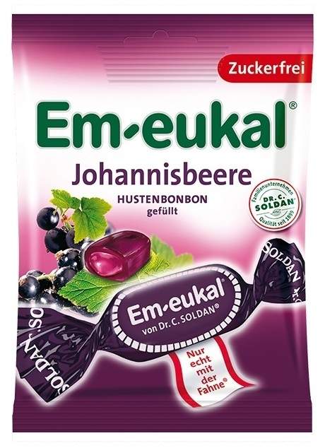 Em-Eukal Bonbons Johannisbeere Gefüllt Zuckerfrei 75g