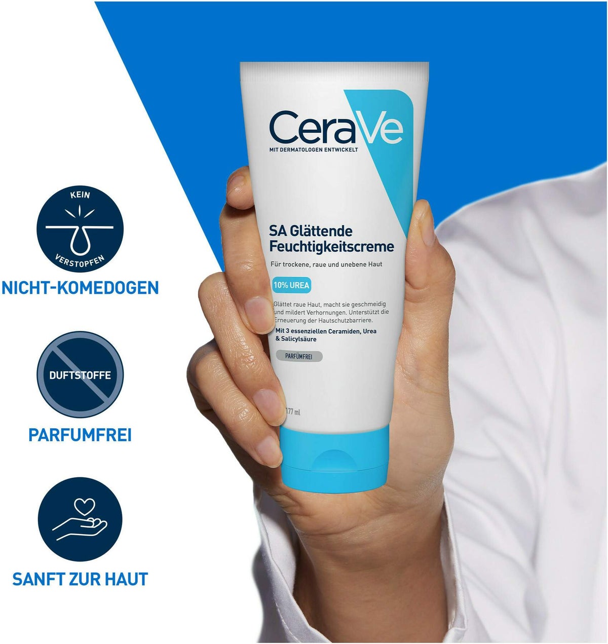 CeraVe SA Urea Glättende Feuchtigkeitscreme 177 ml