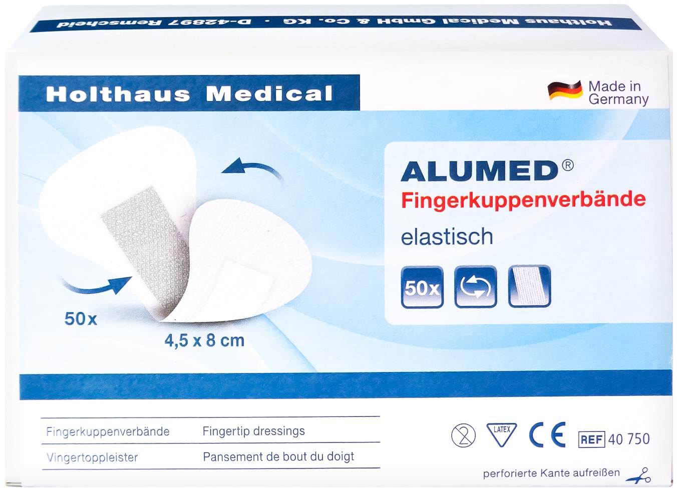 Fingerkuppenverband Alumed 4,5x8cm
