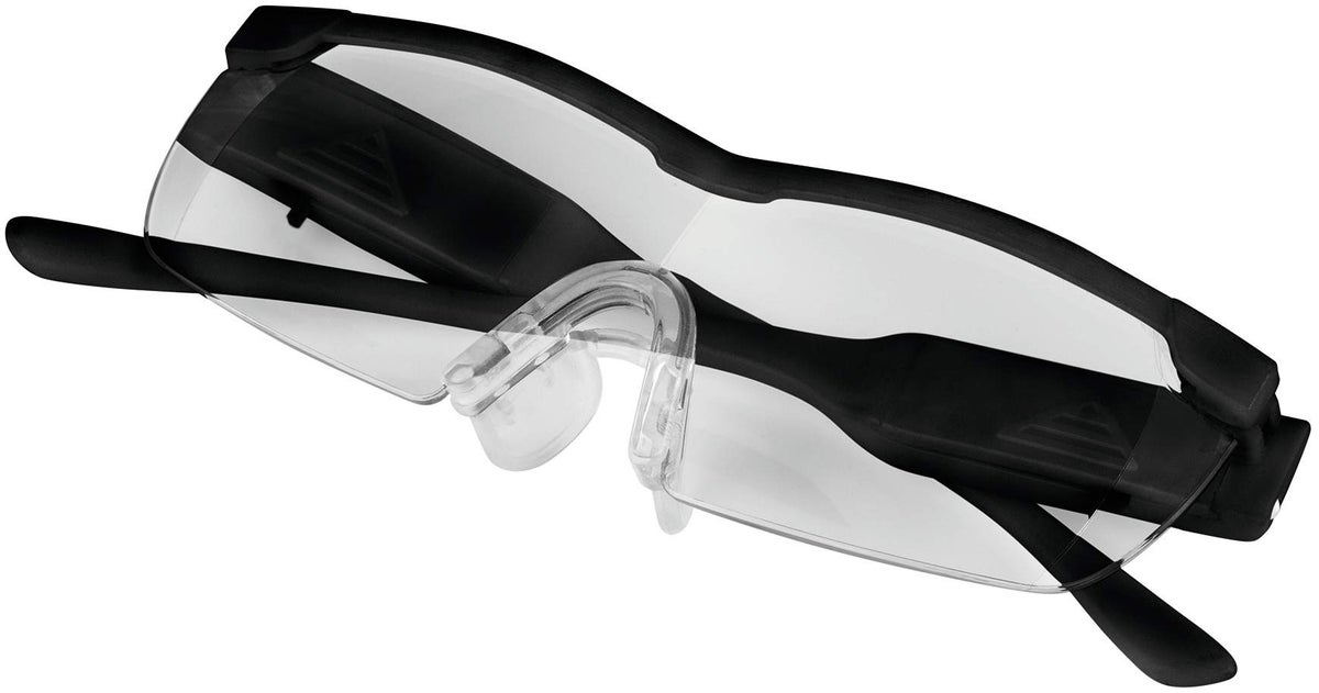160% Vergrößerungsbrille mit LED-Licht, schwarzinkl. Aufbewahrungsbeutel,