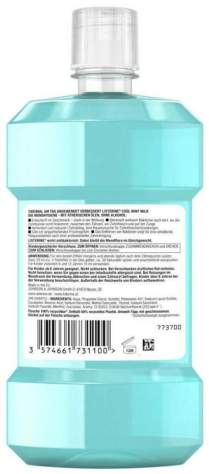 Listerine Cool Mint milder Geschmack 500 ml