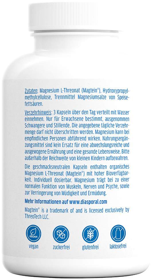 Magnesium Diasporal Magtein L-Threonat pure 90 Kapseln
