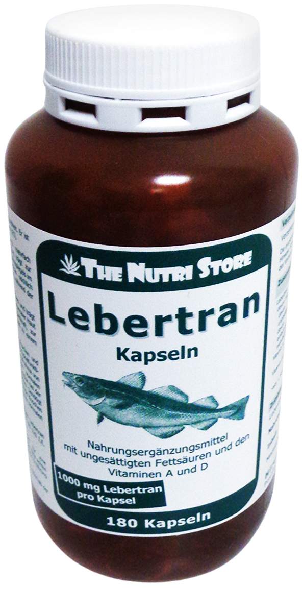 Lebertrann 1000 mg Kapseln  180 Stück