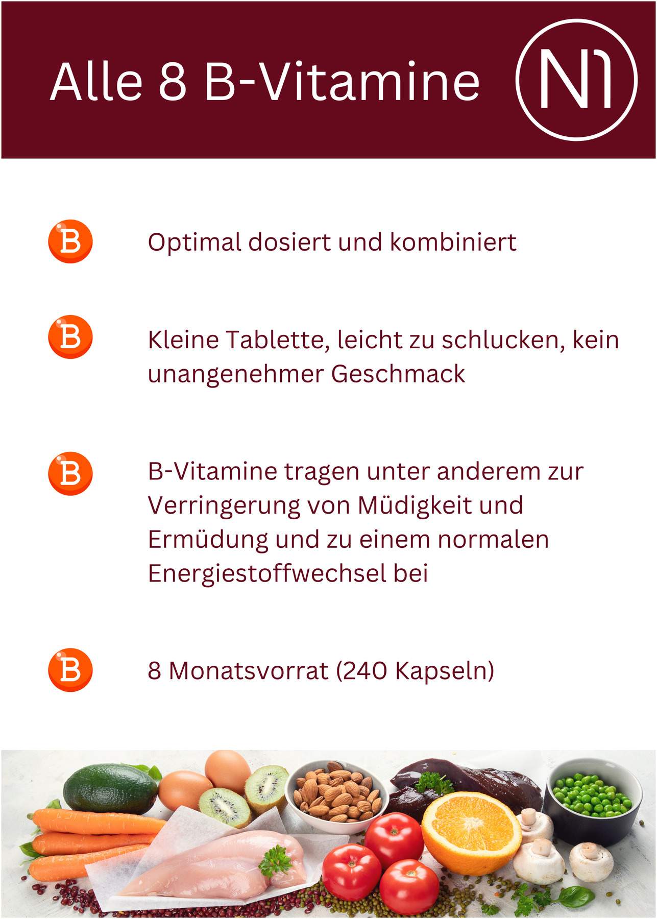 N1 Vitamin B Komplex Tabletten 240 Stück