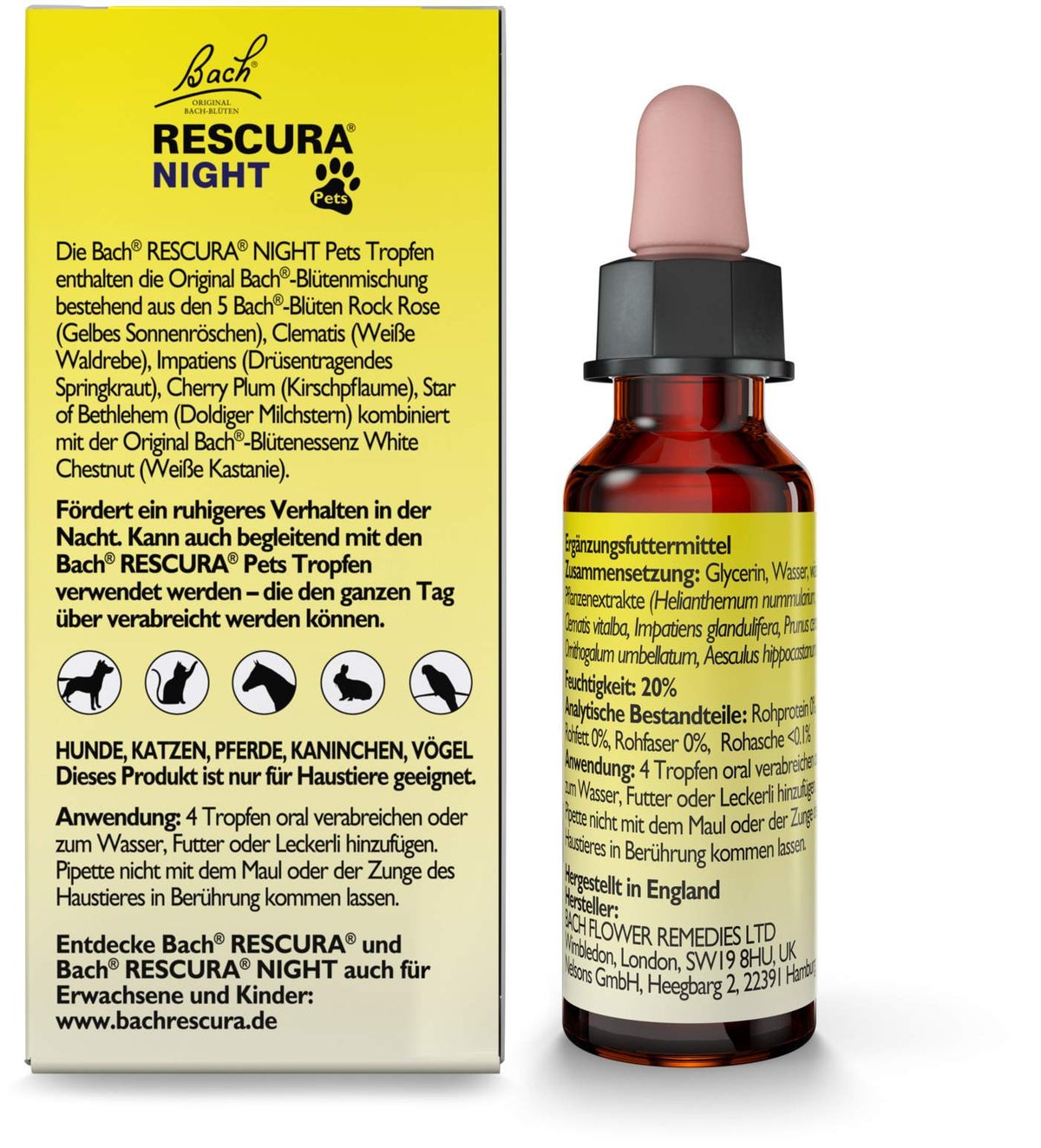 Bach Original Rescura Night Pets 10 ml Tropfen