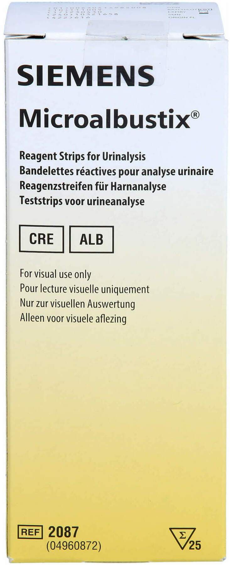 Microalbustix Harnteststreifen Visuell Auswertbar 25 Stück