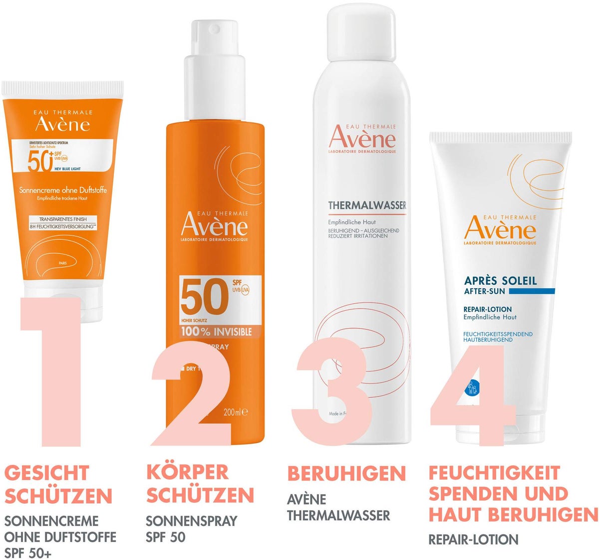 Avene Sonnencreme SPF 50+ ohne Duftstoffe 50 ml