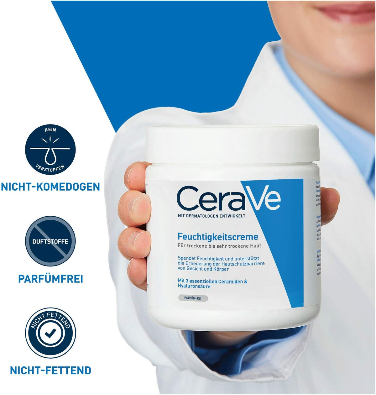 CeraVe Feuchtigkeitscreme 454 g + gratis Reinigungslotion 20 ml