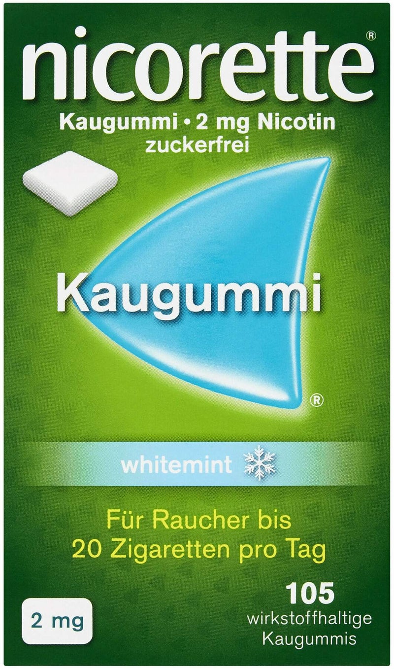 Nicorette Kaugummi 2 mg whitemint 105 Stück
