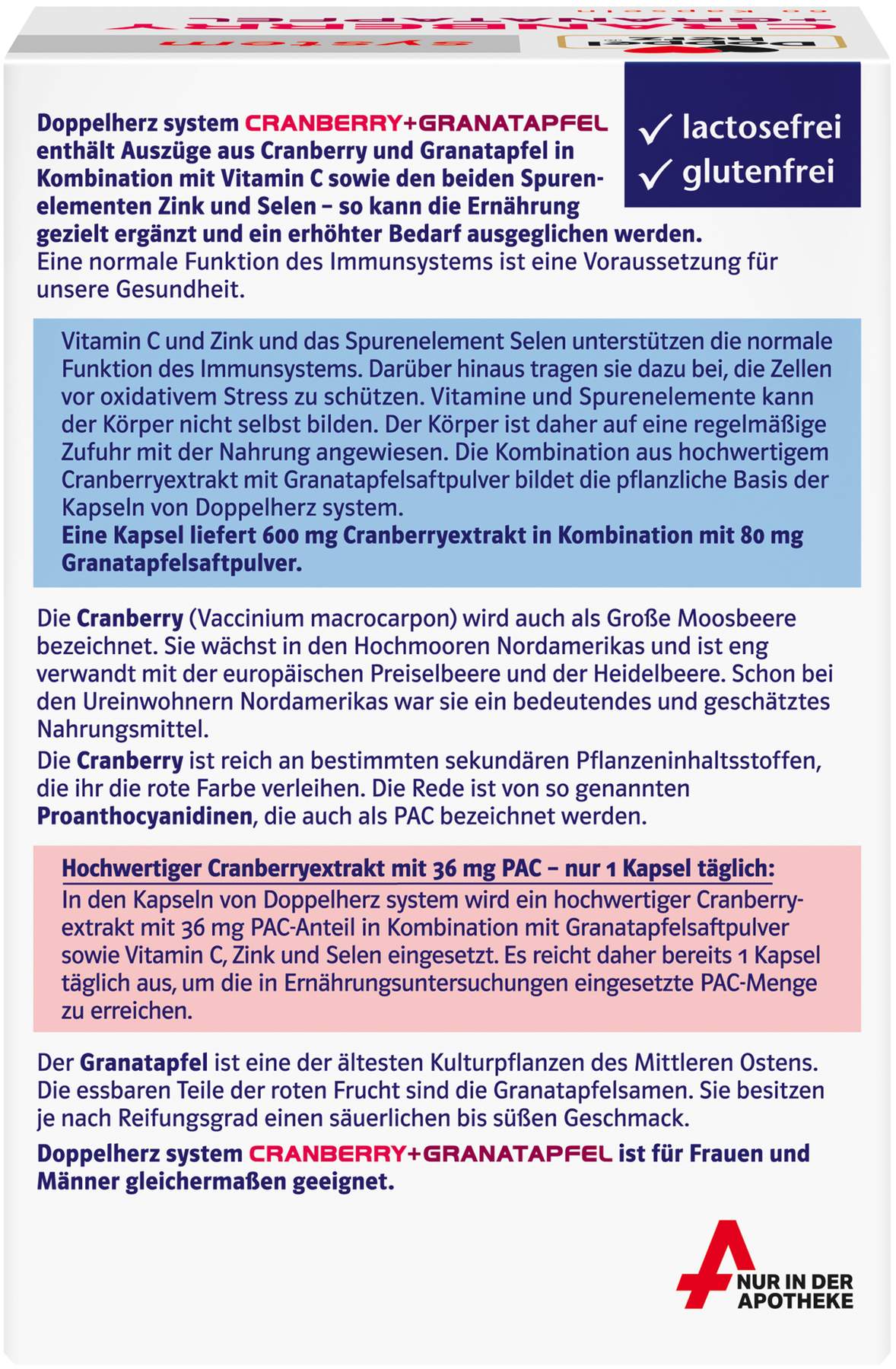 Doppelherz System Cranberry + Granatapfel 60 Kapseln