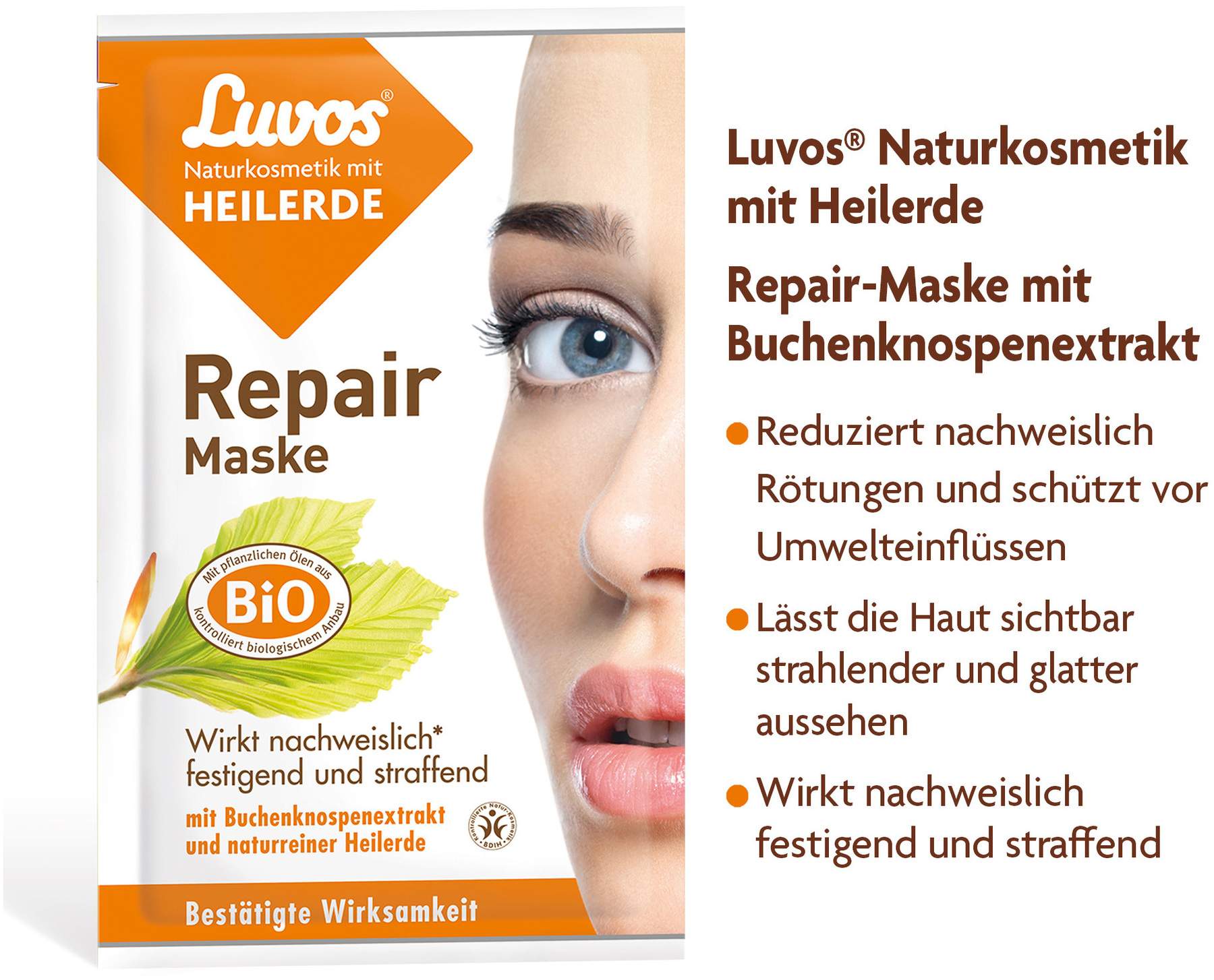 Luvos Naturkosmetik Heilerde 2 X 7,5 ml Repair Maske