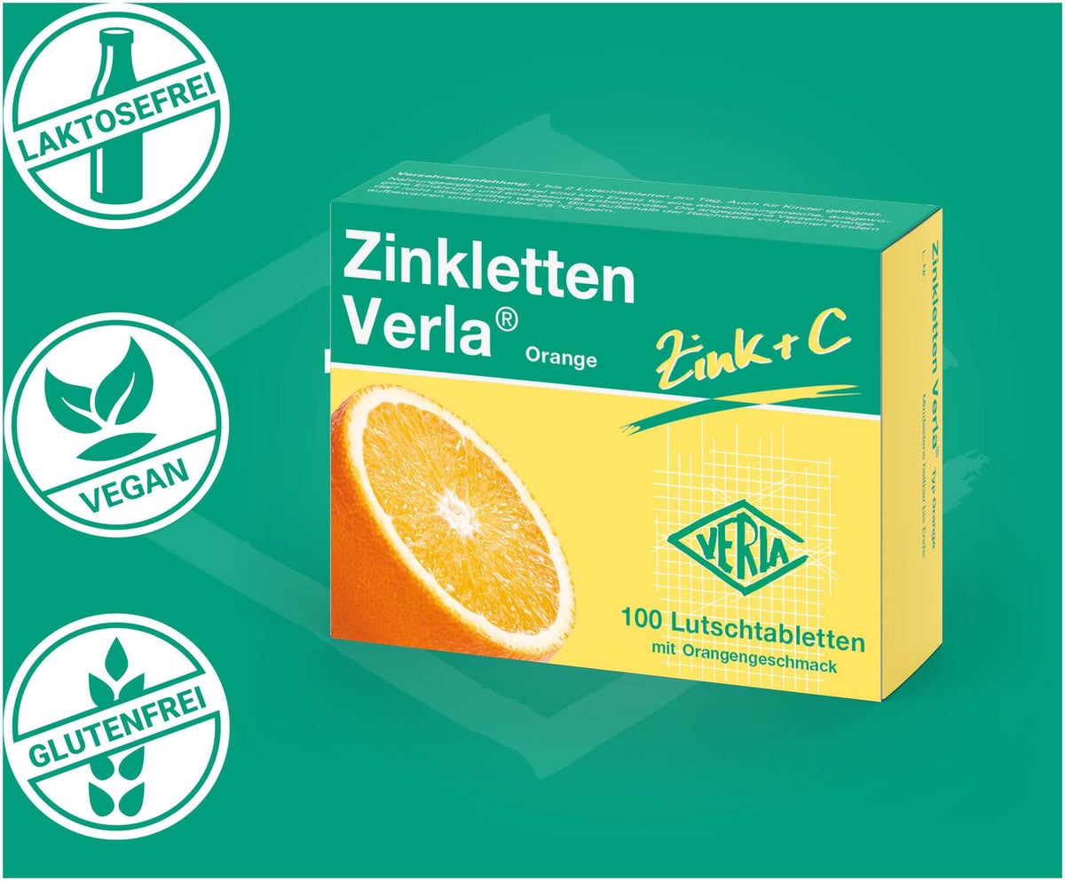 Zinkletten Verla Orange Lutschtabletten 100 Stück