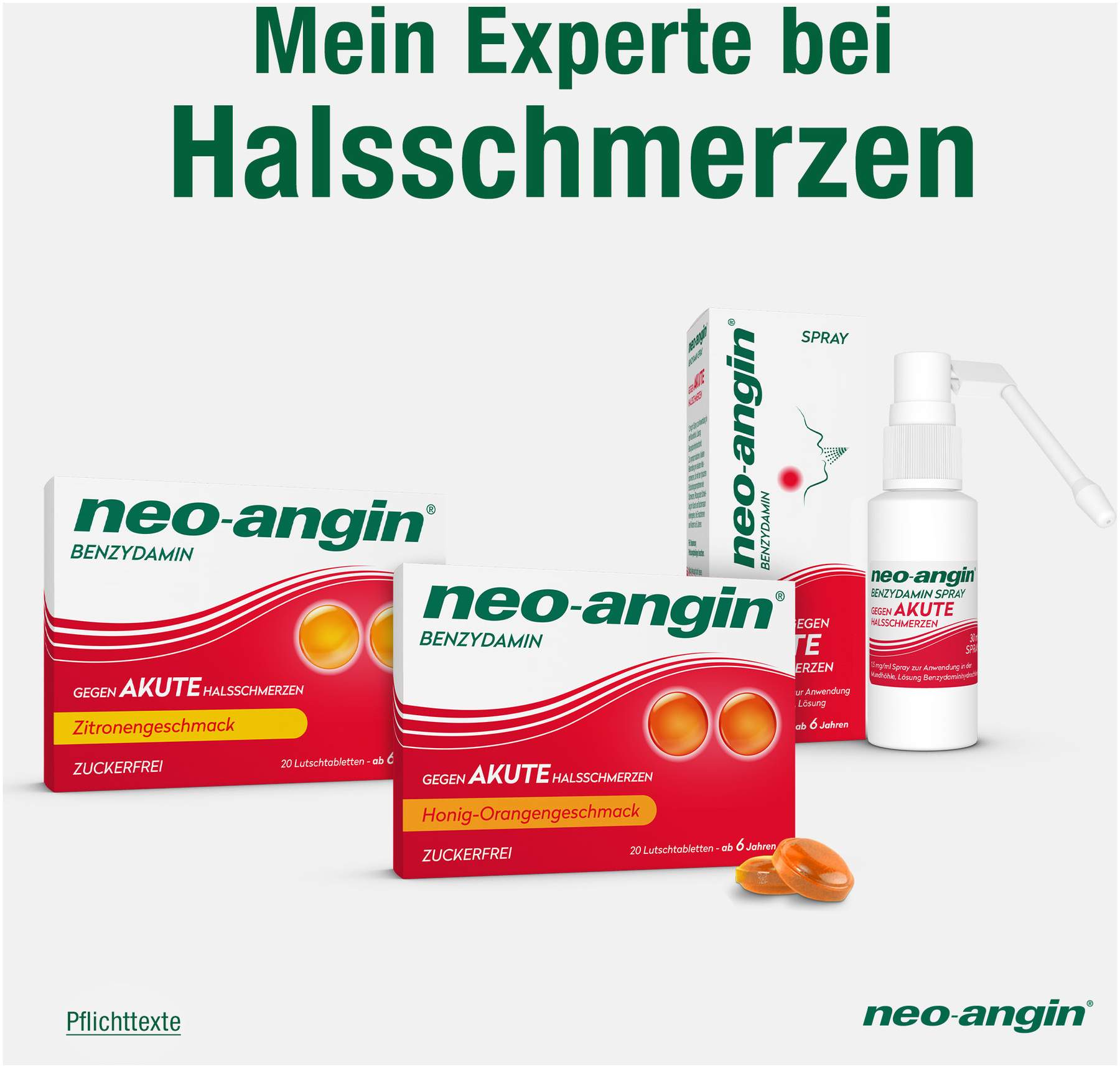 Neo angin Benzydamin Honig - Orange 20 Lutschtabletten