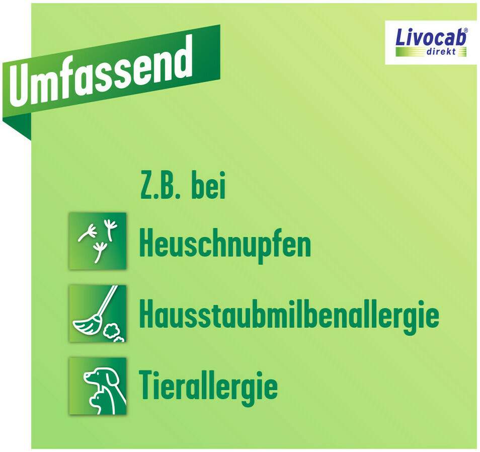 Livocab direkt Kombipackung 4 ml Augentropfen + 5 ml Nasenspray 1 Kombipackung
