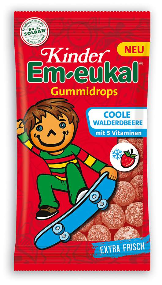 Kinder Em Eukal Coole Walderdbeere Gummidrops 75 G