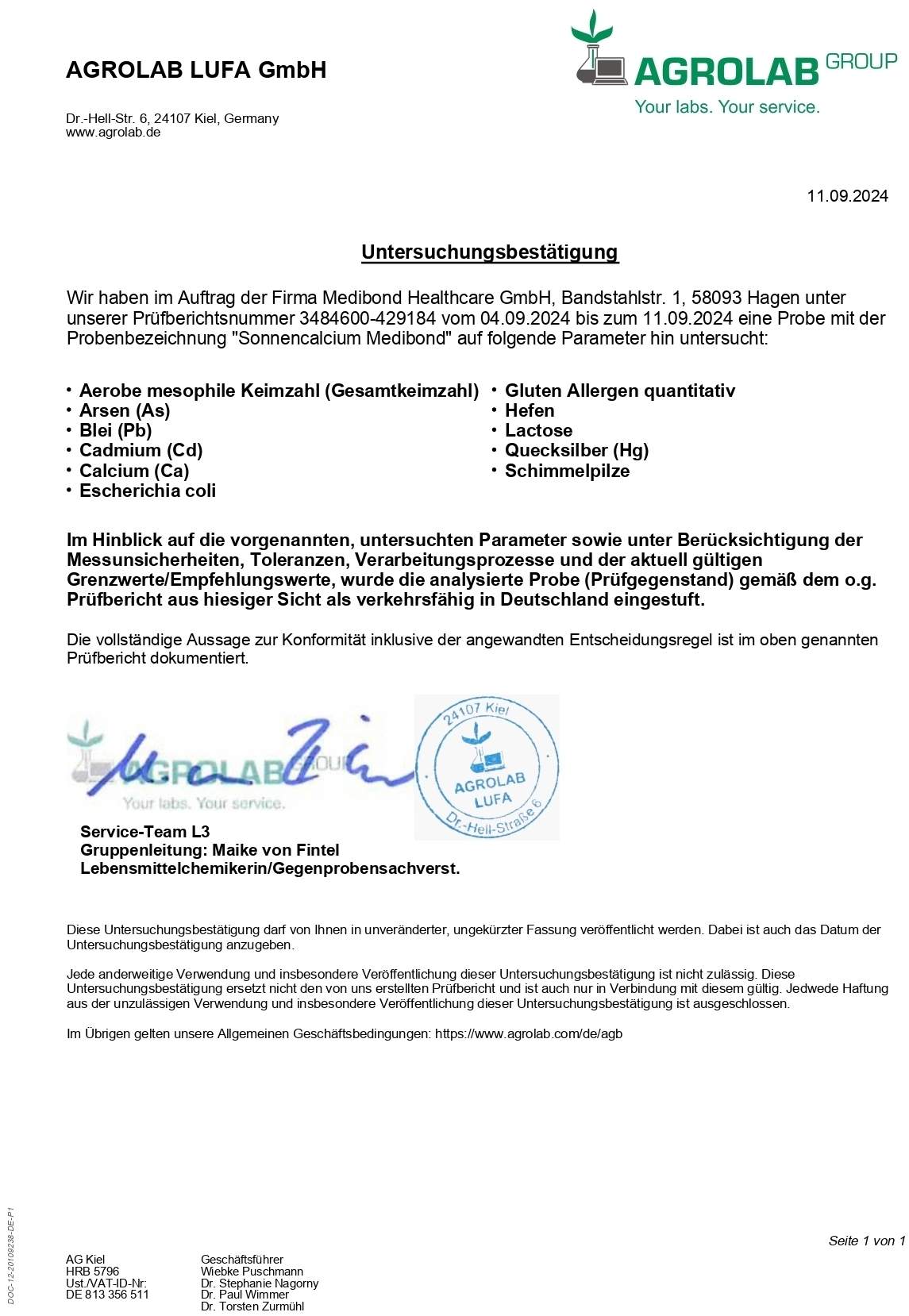 Sonnencalcium D Medibond Brausetabletten 20 Stück