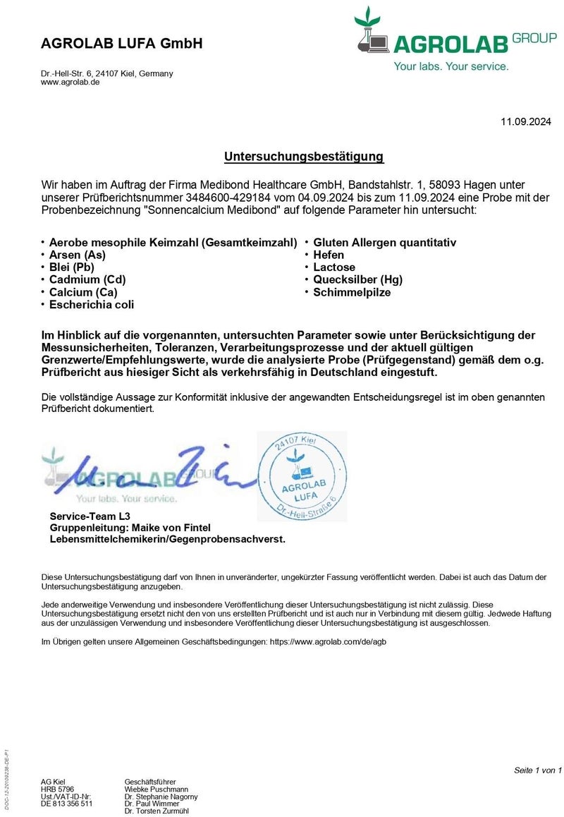 Sonnencalcium D Medibond Brausetabletten 20 Stück