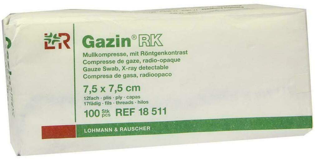 Gazin Kompressen 7,5 X 7,5 cm 12fach Unsteril Mit...