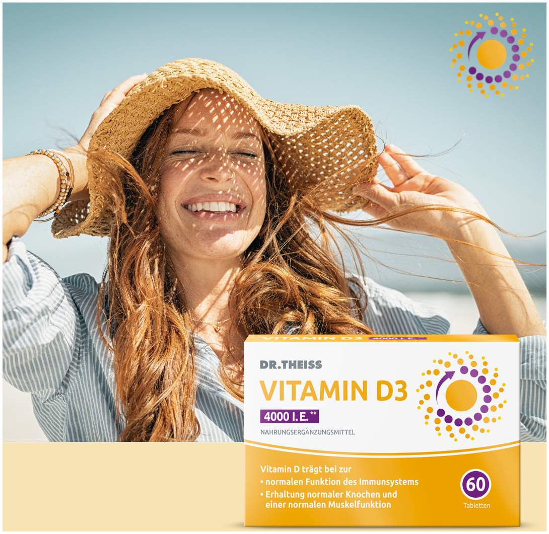 Dr.Theiss Vitamin D3 Tabletten 4000 I.E. 60 Tabletten