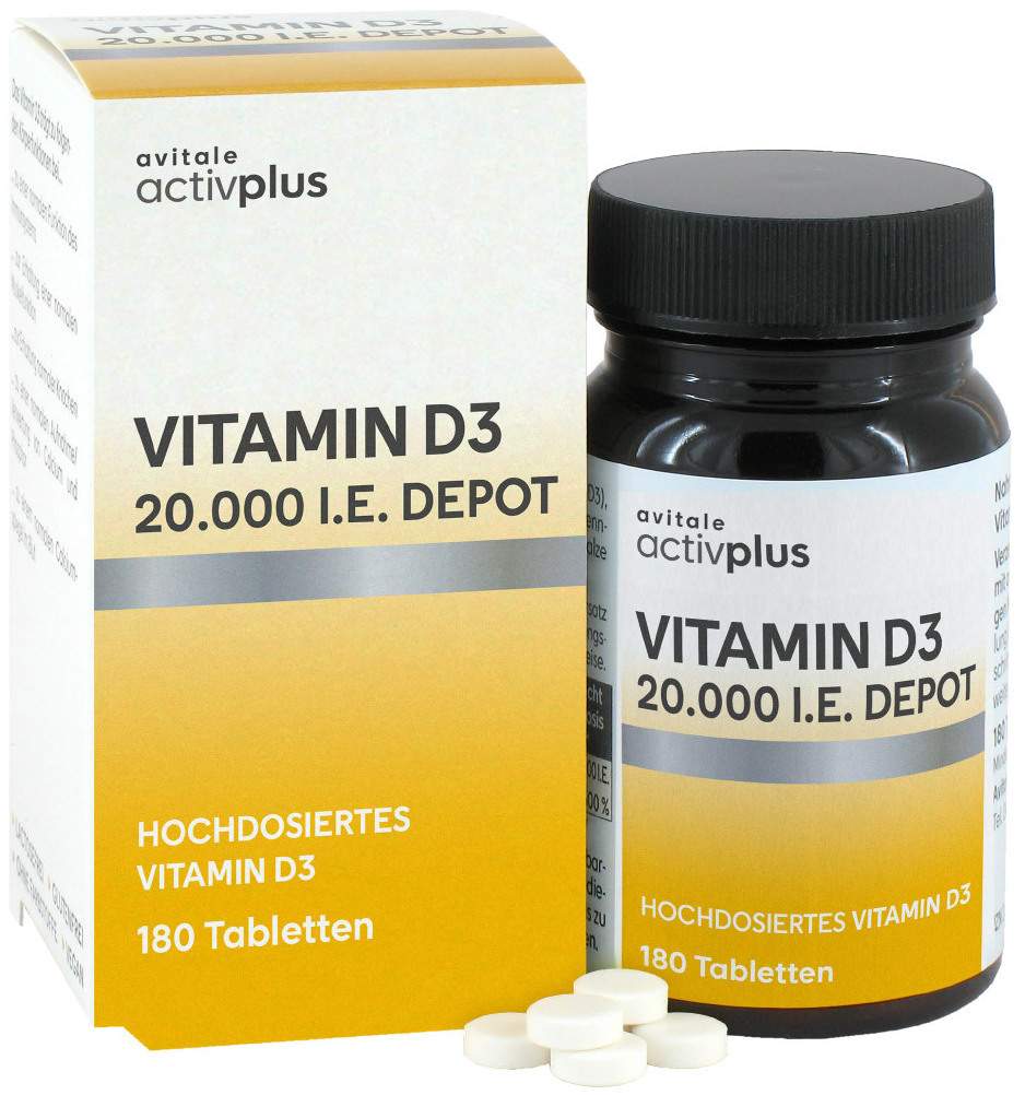 Activplus Vitamin D3 20.000 I.E. Depot 180 Tabletten