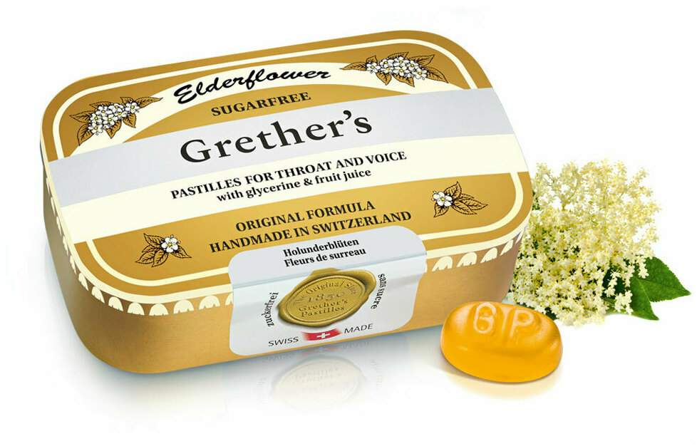 Grether s Elderflower Zuckerfrei Dose 110 G